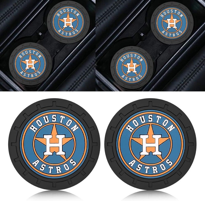 EMIJOY Astros Car Cup Holder Coasters for Baseball Fans,Huston Astros Car Coasters for Vehicle Drink Holder,Baseball Stuffs Huston Astros Car Cup Holder Insert,Souvenir/Gifts for Baseball Fans,Car Cup Mat - Image 4